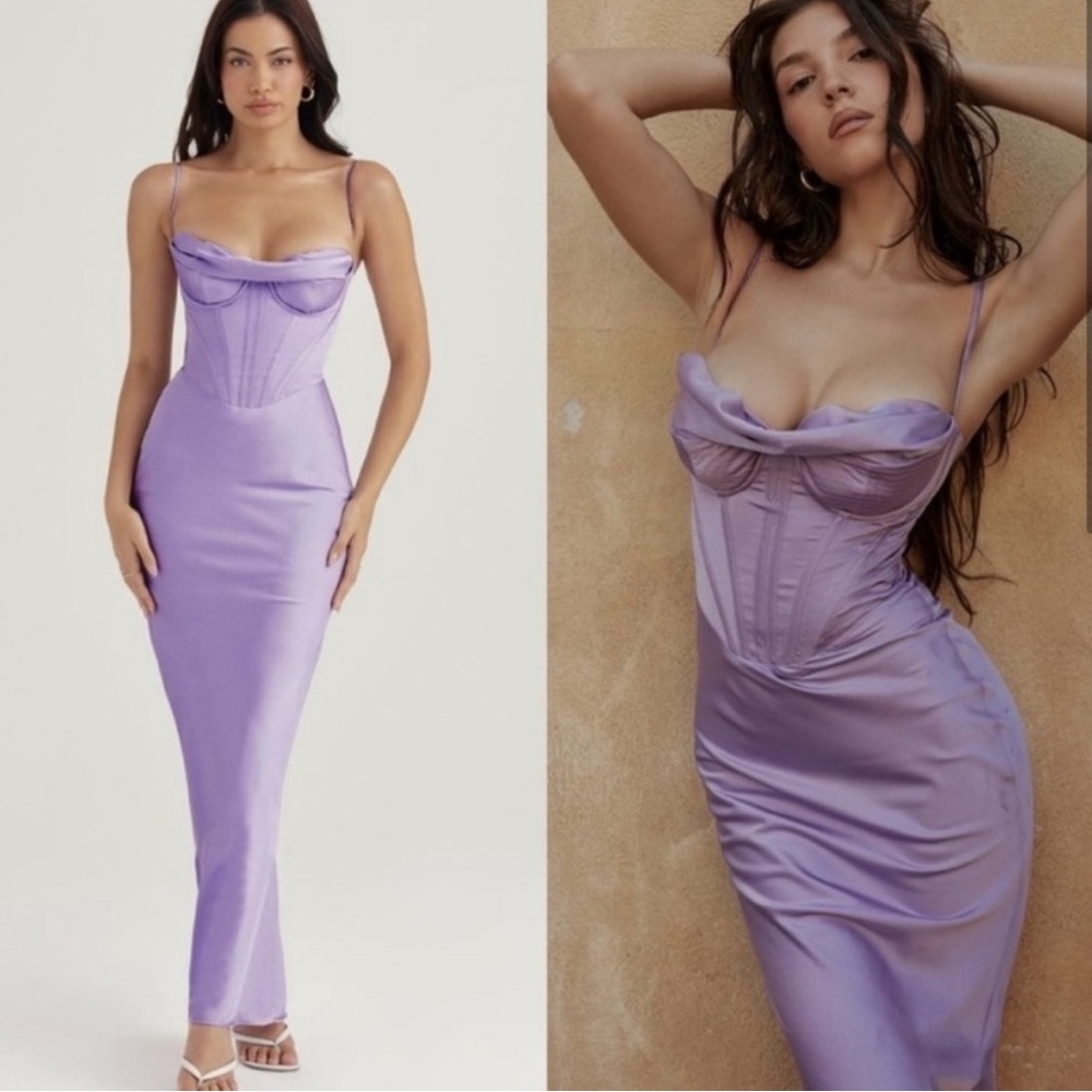 House of CB Lilac Strapless Dress - Picture 5 of 6